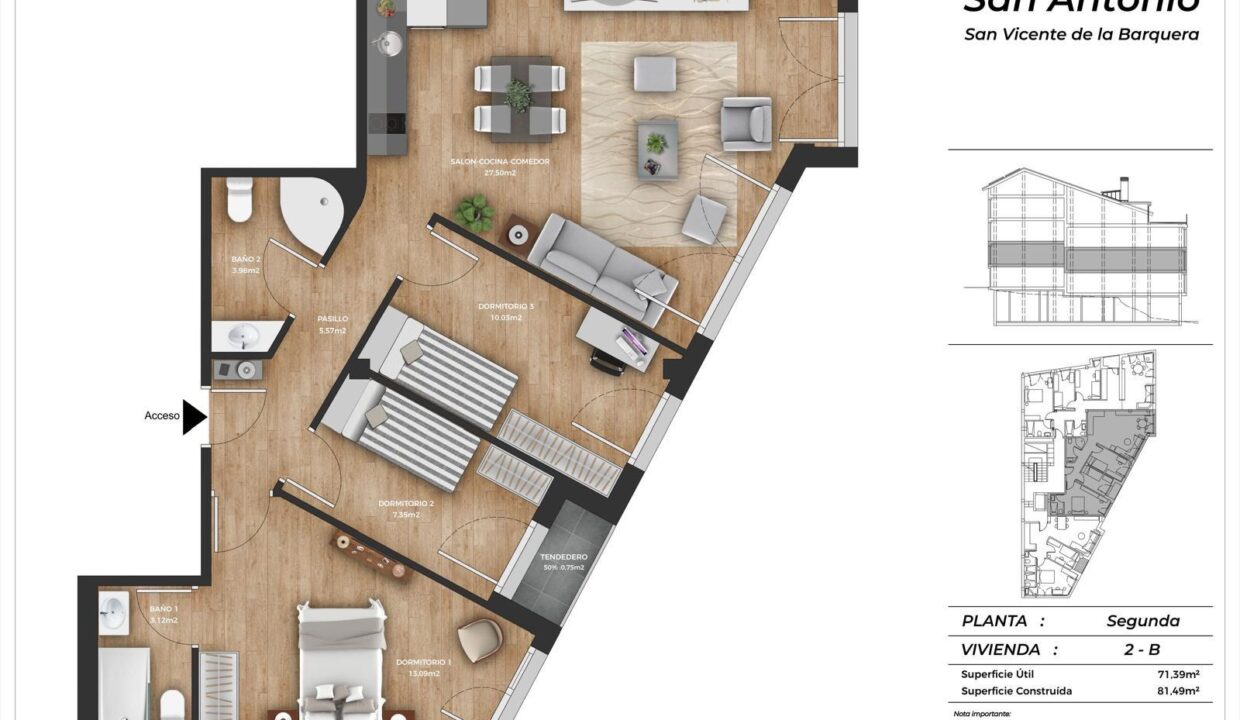 2ºB 3 DORM.